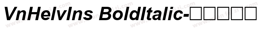 VnHelvIns BoldItalic字体转换